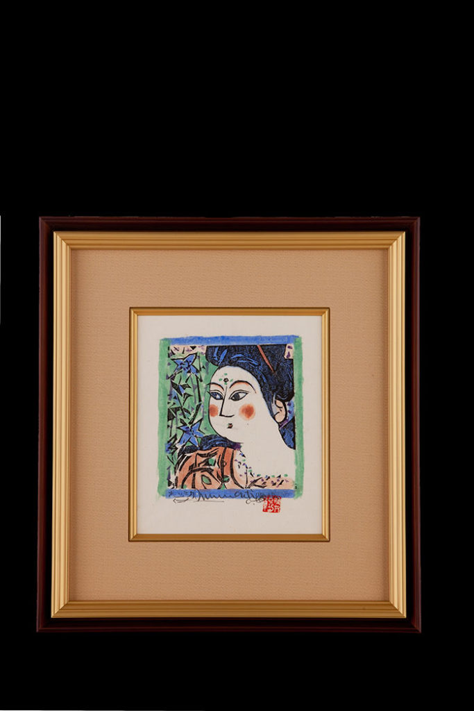 売約済】棟方志功 くちなし妃の柵 | 美濃和紙・掛軸・絵画の販売、買取 