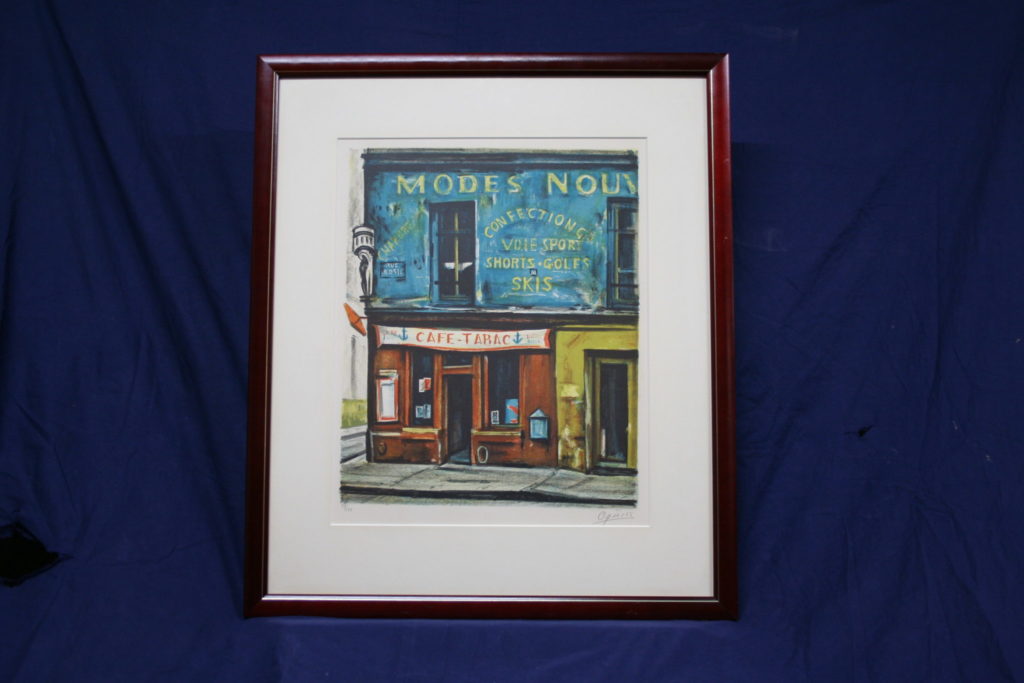 荻須高徳 カフェ·タバ リトグラフ