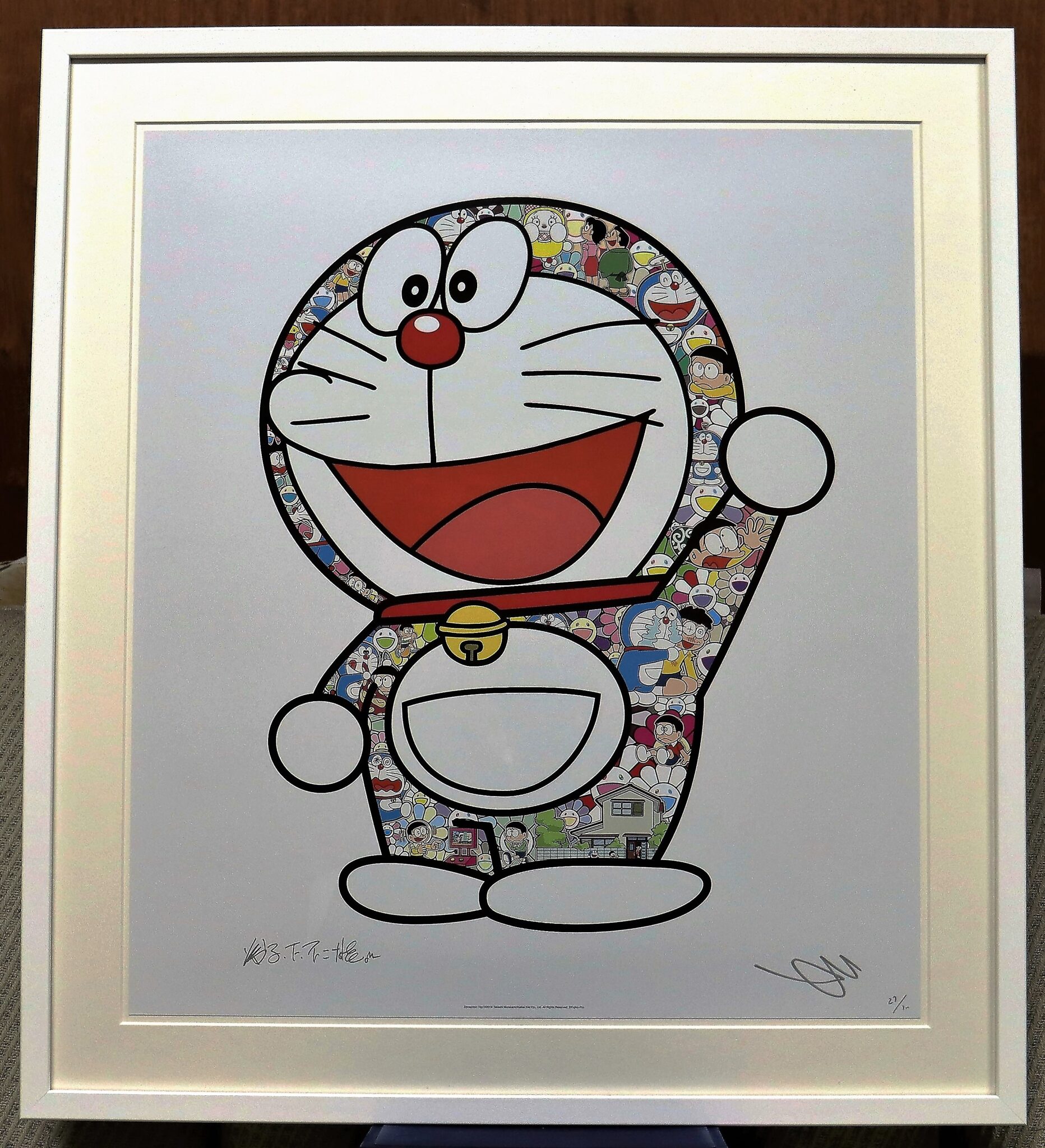 おうちギャラリー 村上隆先生の ドラえもん-わーい！ ｵﾌｾｯﾄ版画を紹介 