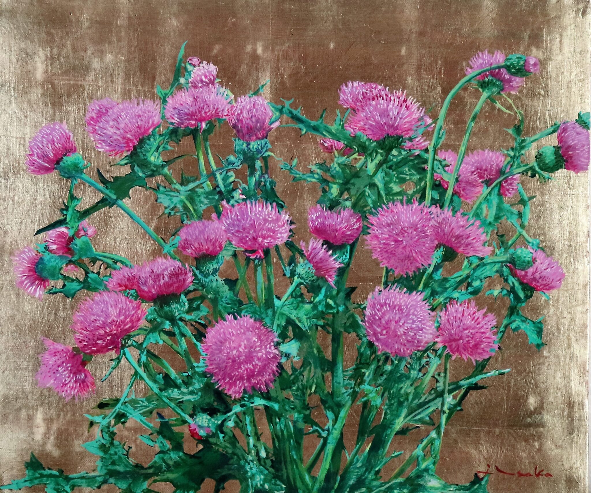 井阪 仁 コスモス 額 61cm✖︎69cm 絵画