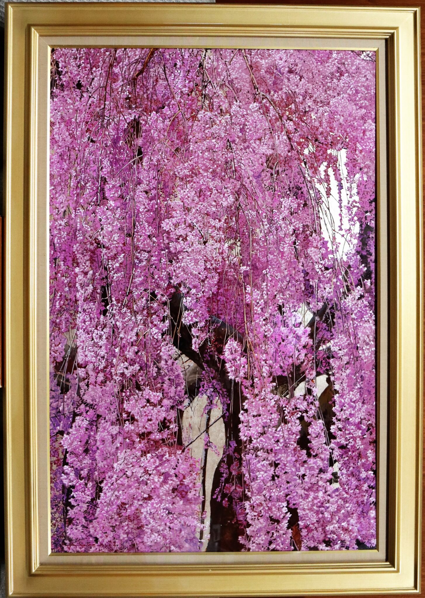 井阪仁 春蘭（紅しだれ桜） | 美濃和紙・掛軸・絵画の販売、買取なら 