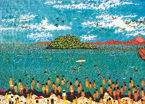 山下清 江の島 リトグラフ | 美濃和紙・掛軸・絵画の販売、買取なら(株 