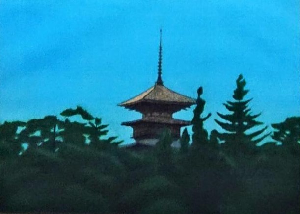平山郁夫 薬師寺の月夜 | 美濃和紙・掛軸・絵画の販売、買取なら(株 