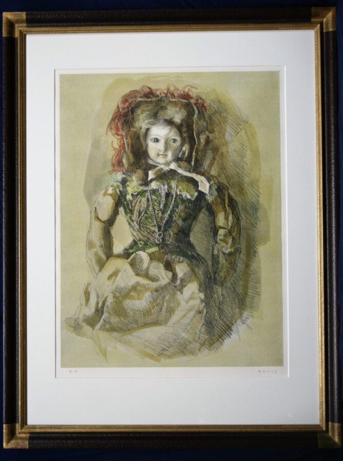 小磯良平 「フランス人形」 版画 | 美濃和紙・掛軸・絵画の販売、買取 