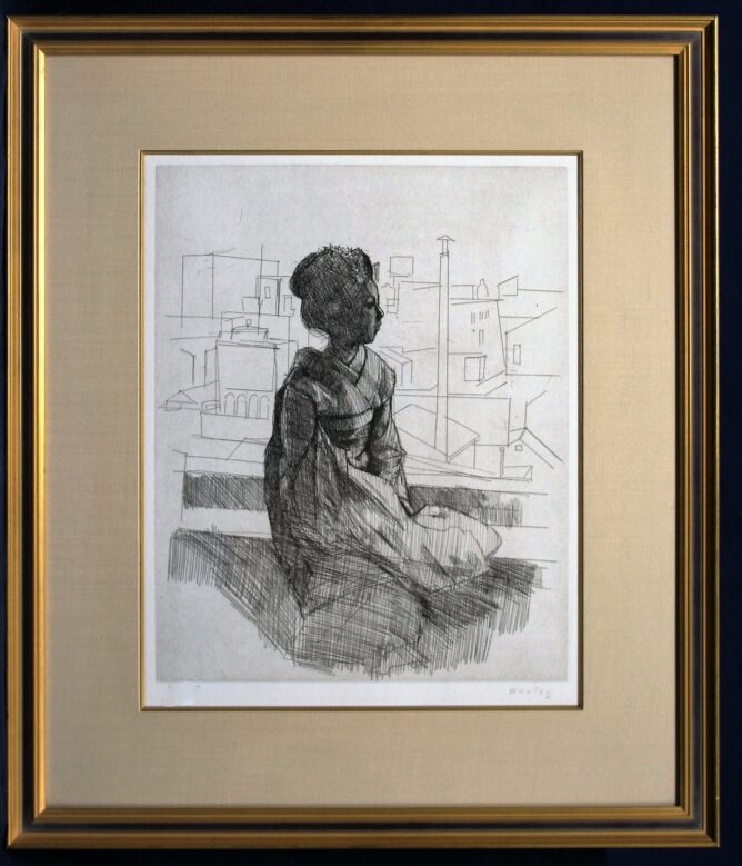 おうちギャラリー小磯良平先生の「舞妓」版画を紹介します | 絵画 