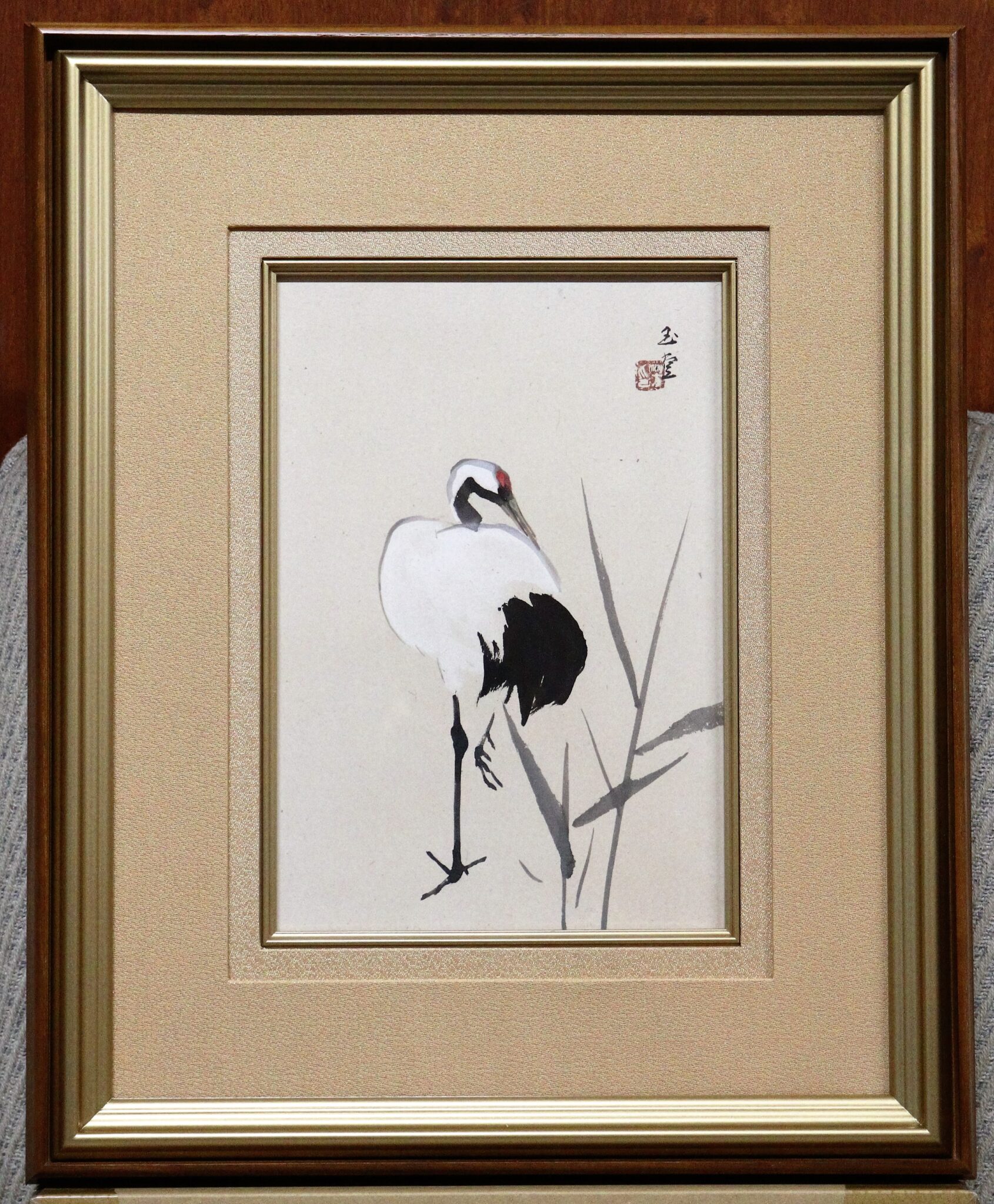 おうちギャラリー 川合玉堂 先生の「孤鶴」 6号を紹介いたします  