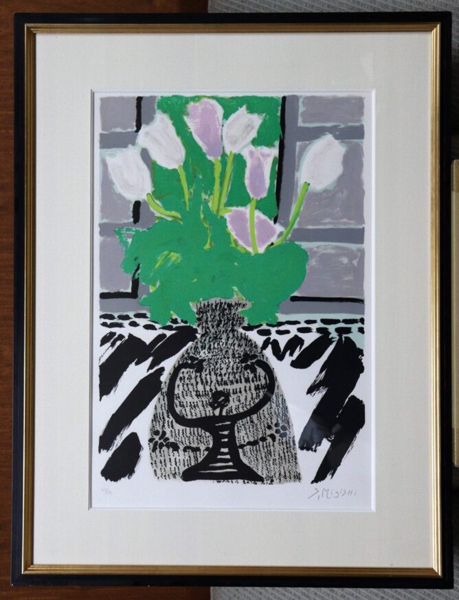 三岸節子 チューリップ 版画 | 美濃和紙・掛軸・絵画の販売、買取なら(株)後藤紙店・後藤画廊