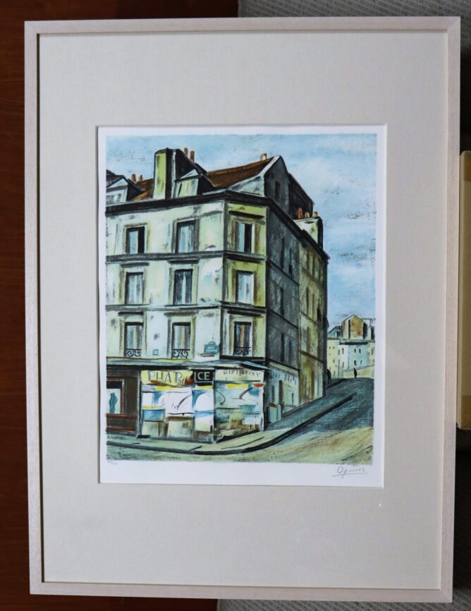 おうちギャラリー荻須高徳先生の「クーロンヌ通り」版画を紹介いたし  