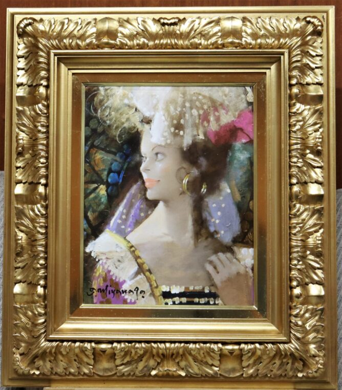 棟方志功　前田青邨　川合玉堂　大橋翠石　三岸節子　篠田桃紅　上村松園　片岡球子　横山大観　千住博　今井俊満　加藤東一　加山又造　髙島圭史　　長谷川喜久　林真　福本百恵　金丸悠児　平松礼二　福井江太郎　村上隆　平良志季　榊原孔美子　丁子紅子　升野琴絵　中野ともよ　新家未来、河本真理　水野加奈子　中山千明　森下麻子　板垣夏樹　小宮絵里　大村有香　梅原龍三郎　児玉幸雄　平山郁夫　伊藤小坡　堀文子　秋野不矩　草間彌生　岩永てる美　今井龍満　東郷青児　出口雄樹　上村淳之　熊谷守一　新山拓　鈴木強　藤田嗣治　武蔵原裕二　ﾌﾞｰﾘｴ　ﾃﾞﾍﾟﾙﾄ　森田りえ子　市野 龍起　荻須高徳