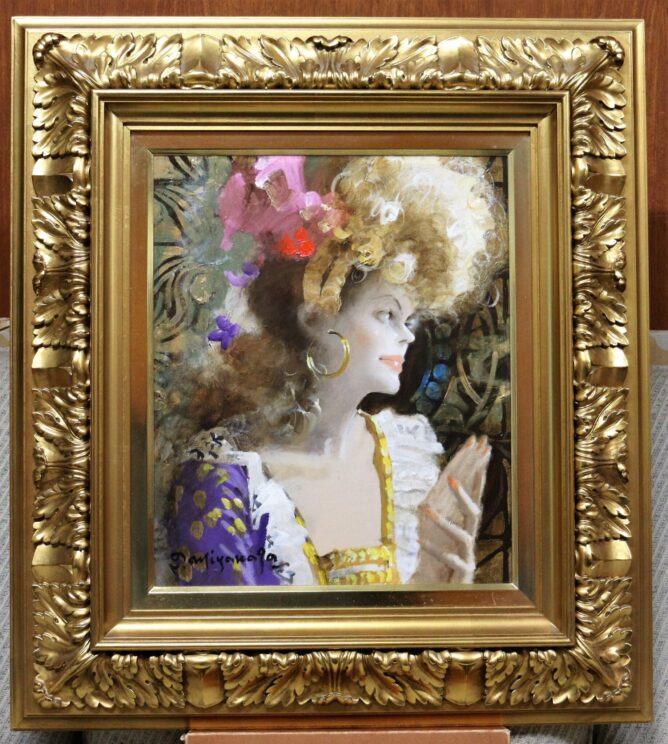 棟方志功　前田青邨　川合玉堂　大橋翠石　三岸節子　篠田桃紅　上村松園　片岡球子　横山大観　千住博　今井俊満　加藤東一　加山又造　髙島圭史　　長谷川喜久　林真　福本百恵　金丸悠児　平松礼二　福井江太郎　村上隆　平良志季　榊原孔美子　丁子紅子　升野琴絵　中野ともよ　新家未来、河本真理　水野加奈子　中山千明　森下麻子　板垣夏樹　小宮絵里　大村有香　梅原龍三郎　児玉幸雄　平山郁夫　伊藤小坡　堀文子　秋野不矩　草間彌生　岩永てる美　今井龍満　東郷青児　出口雄樹　上村淳之　熊谷守一　新山拓　鈴木強　藤田嗣治　武蔵原裕二　ﾌﾞｰﾘｴ　ﾃﾞﾍﾟﾙﾄ　森田りえ子　市野 龍起　荻須高徳