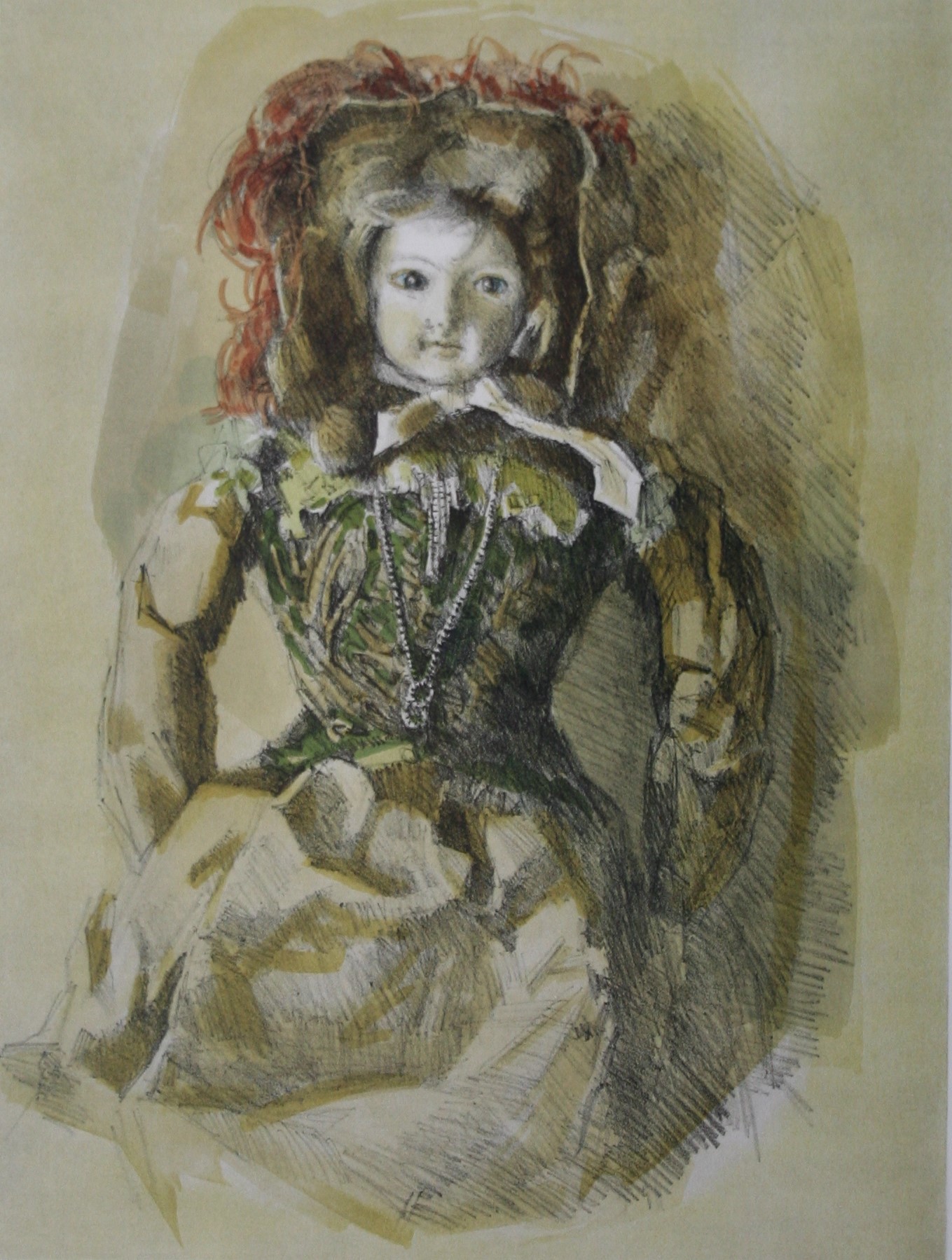 おうちギャラリー小磯良平先生の「フランス人形絵寸」版画を紹介します | 絵画・掛軸 お知らせ&おうちギャラリー | 美濃和紙・掛軸・絵画の販売 ...